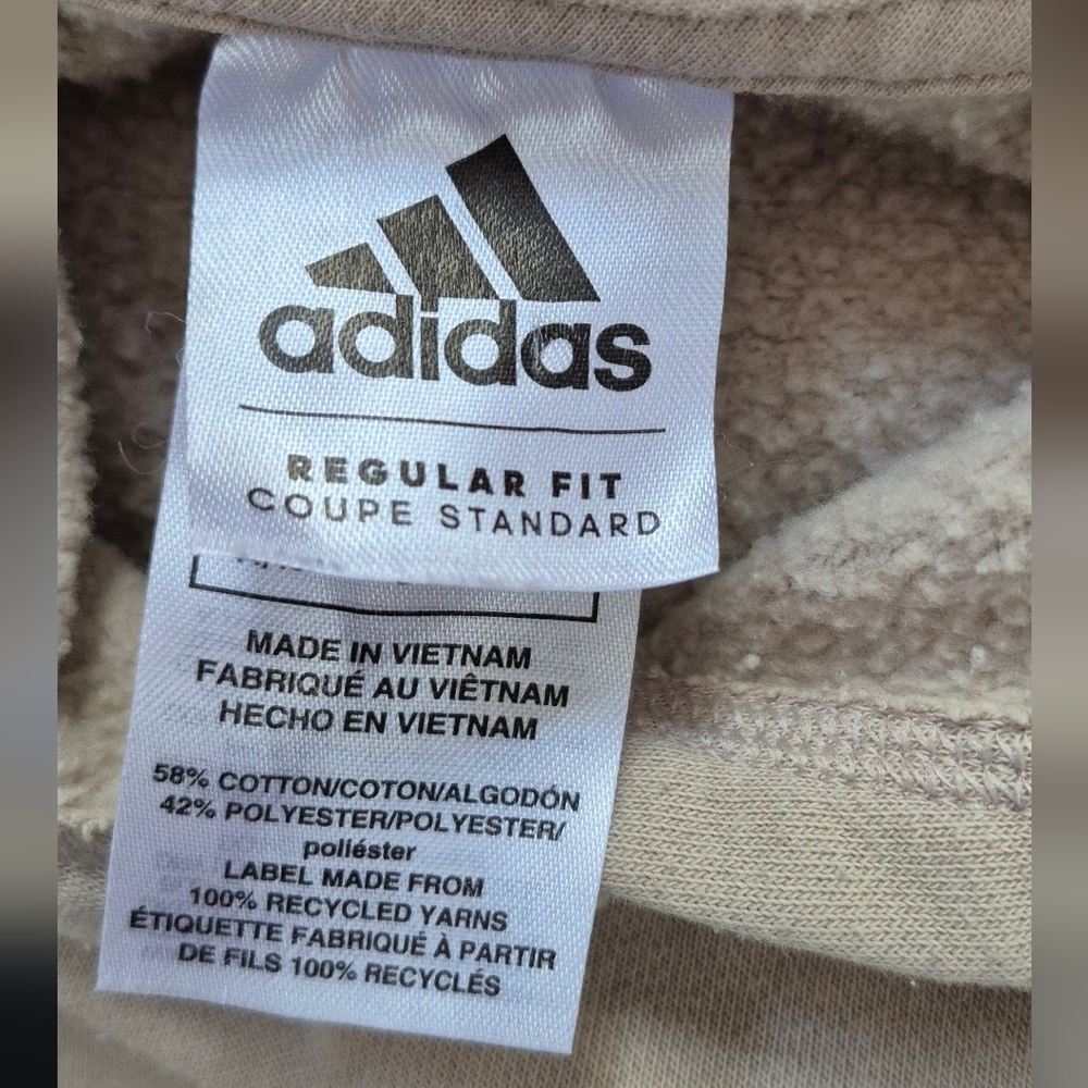 Adidas Cream Hoodie with Black Accents - Picture 4 of 4